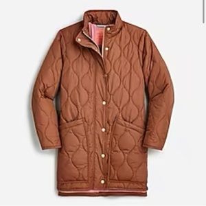 J.Crew New Quilted Cocoon Puffer Coat Sz Large